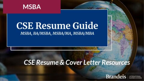 MSBA CSE Resume Guide