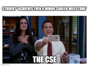 Brooklyn 99 meme suggesting CSE is proud of students