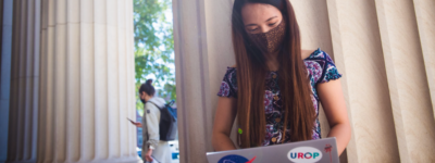 girl working on computer