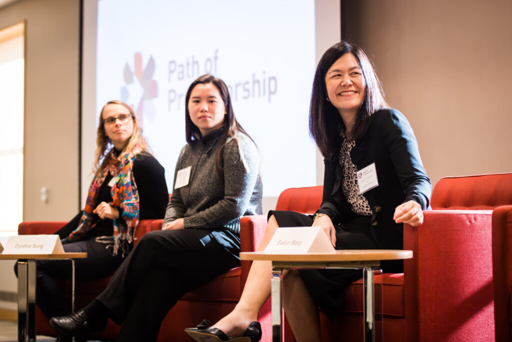 Panelists smile at the 2019 Path of Professorship conference.