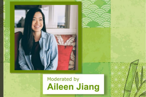 screen capture of panel moderator, Aileen Jang