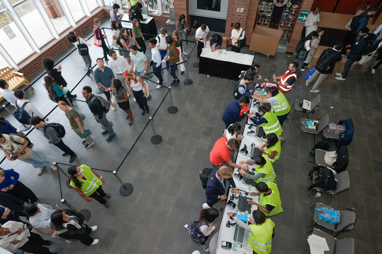 Birds eye view of the fall career fair, fcf