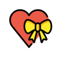 Red heart with a ribbon