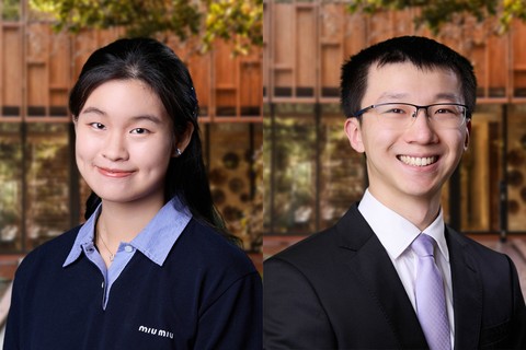 Headshots: Sunshine Jiang ’25 and Rupert Li ’24