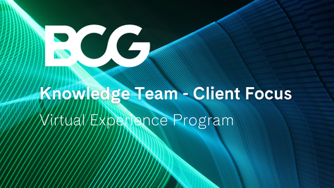 Knowledge Team – Client Focus