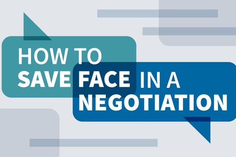 How to Save Face in a Negotiation