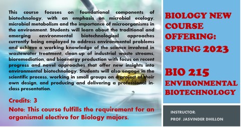 BIO 215- Environmental Biotechnology