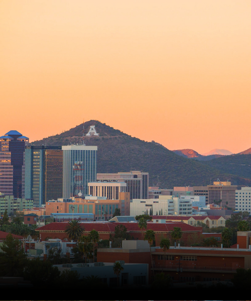 View of Sentinel Peak in Tucson Arizona.
