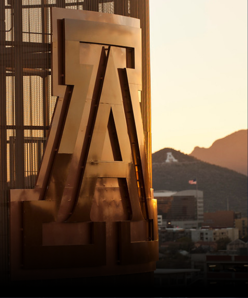 Arizona stadium at dusk.