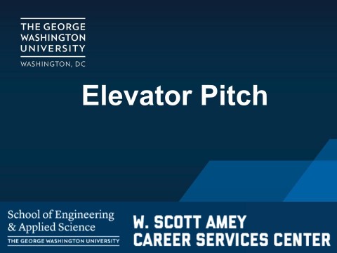 Elevator Pitch (VIDEO)
