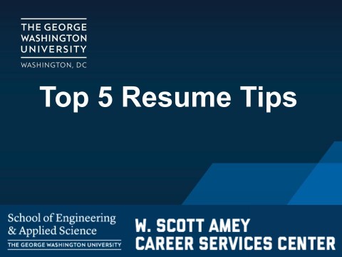 Top 5 Resume Tips (VIDEO)
