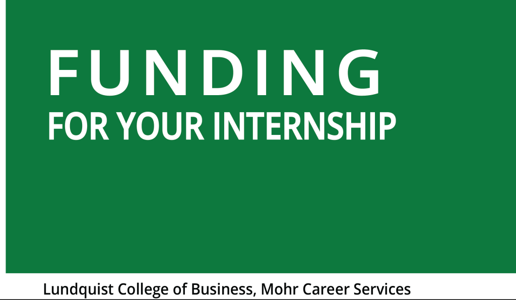 Funding for your Internship