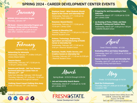 2024 Spring Career and Internship Fairs
