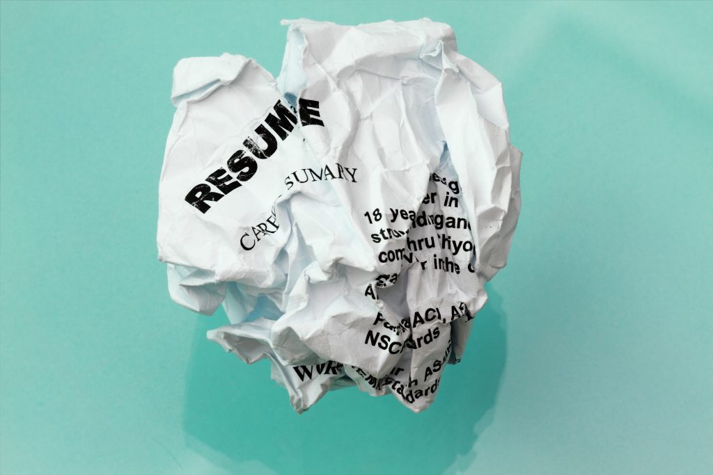 resume crumpled