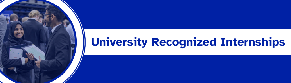 University Recognized Internship Banner 