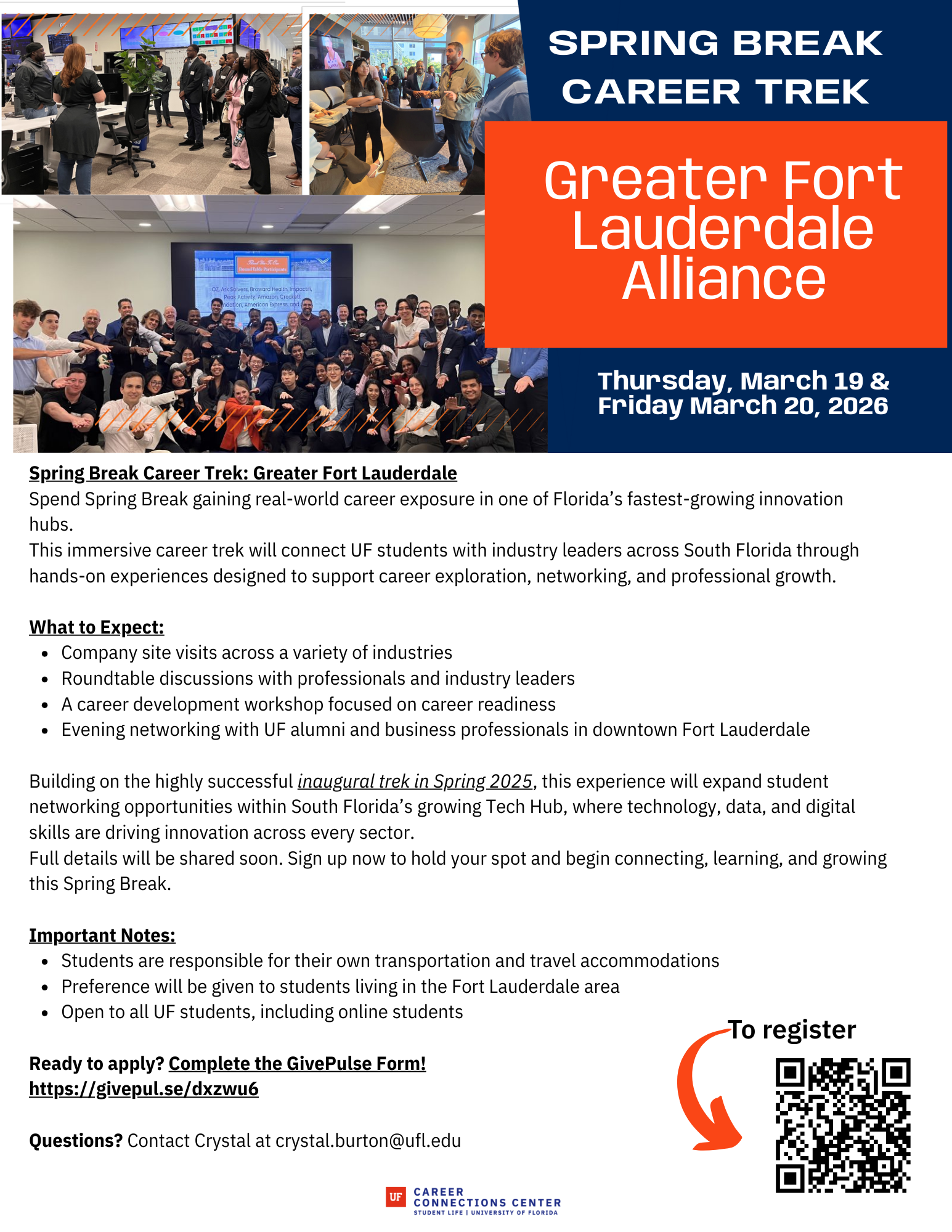 Spring Break Career Trek to Greater Fort Lauderdale (March 19–20 ...