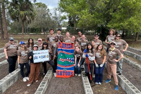 Group picture of UF students and advisors at 2026 Florida Alternative Break trip