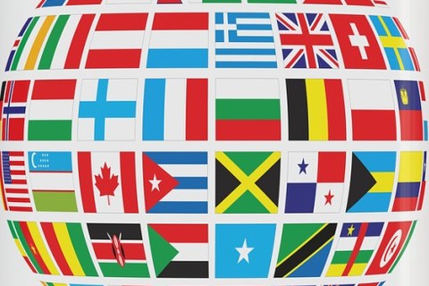 A photo representing flags of the world.