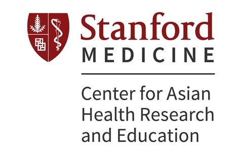 Stanford Medicine: Center for Asian Health Research and Education in red and black text with Stanford logo on the left- hand side.