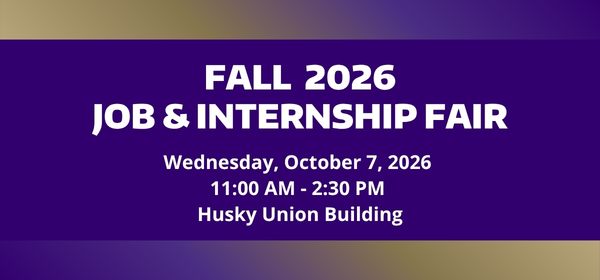 Purple and gold job and internship logo