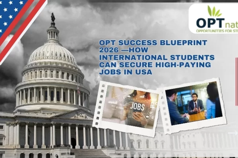 U.S Washington DC capital building with american flag and students looking for jobs