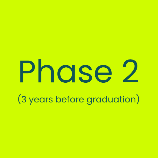 Phase 2 (3 years before graduation)