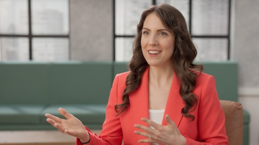 Professional Women talking about important information.