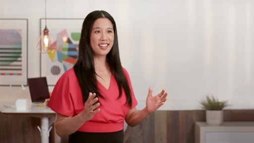 One women presenting