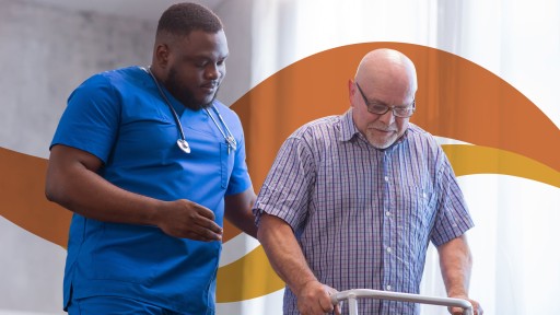 Healthcare Professional assisting a patient