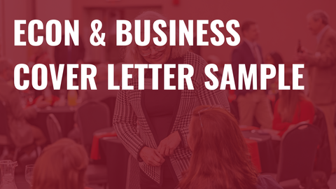 Economics and Business Cover Letter Sample