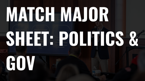 Match Major Sheet: Politics & Government