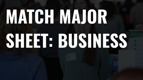 Match Major Sheet: Business (Admin, Marketing, Finance, Accounting)