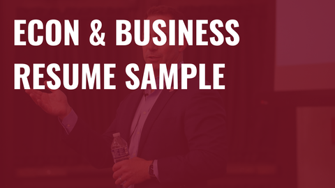 Economics and Business Resume Sample