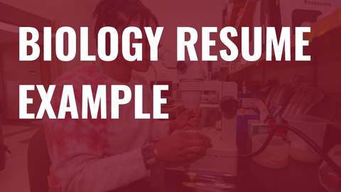 Biology Resume Example