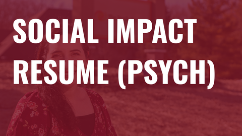 Social Impact Resume Sample (Psychology)