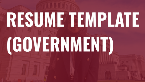 Social Impact Resume Sample (Government)