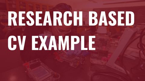 Research Based CV (STEM & Pre-Health) EXAMPLE