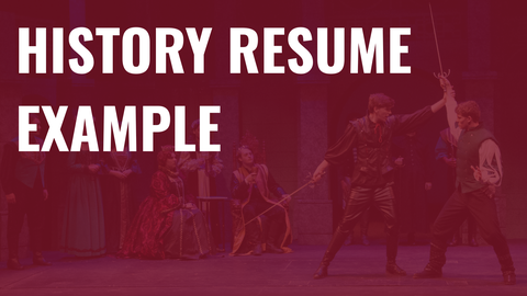 History Resume Example