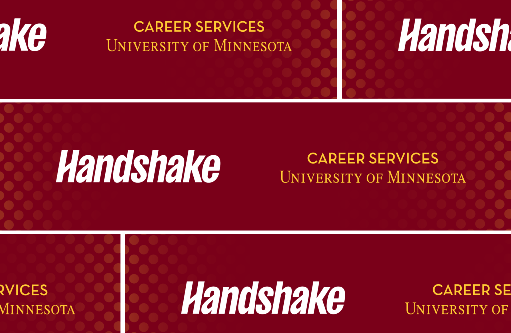 Preview of web banner that is part of the UMN branded Handshake marketing materials