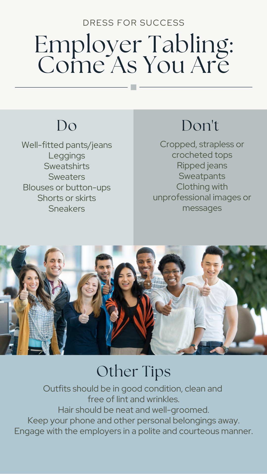 Dress for success sales flyer