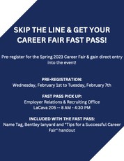 Spring 2023 Career Fair Fast Pass