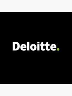 Deloitte Logo - white text over black font