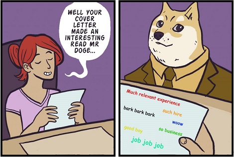 Doge Writing Notes Doge Cover Letter