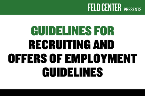 Recruiting and Offers of Employment Guidelines