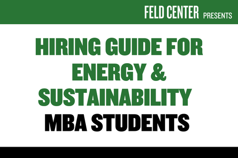 Getting Hired in Energy & Sustainability – MBA