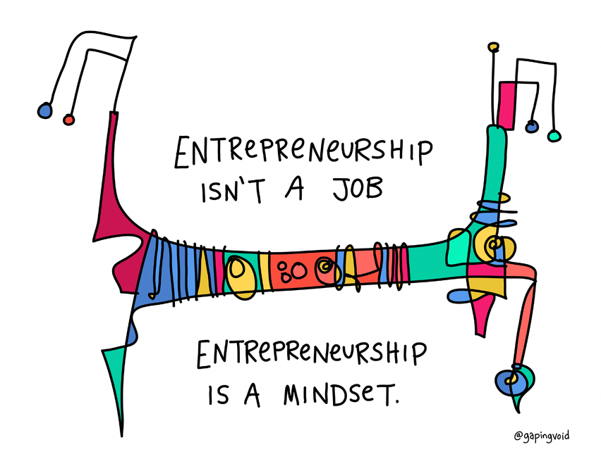 Entrepreneurship isn't a job, it's a mindset.