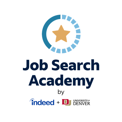 Gold star with a circle around it, logo for the Job Search Academy