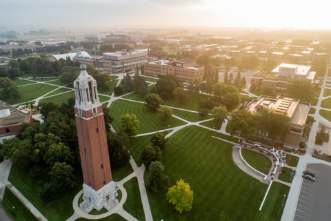 aerial picture of SD State campanile