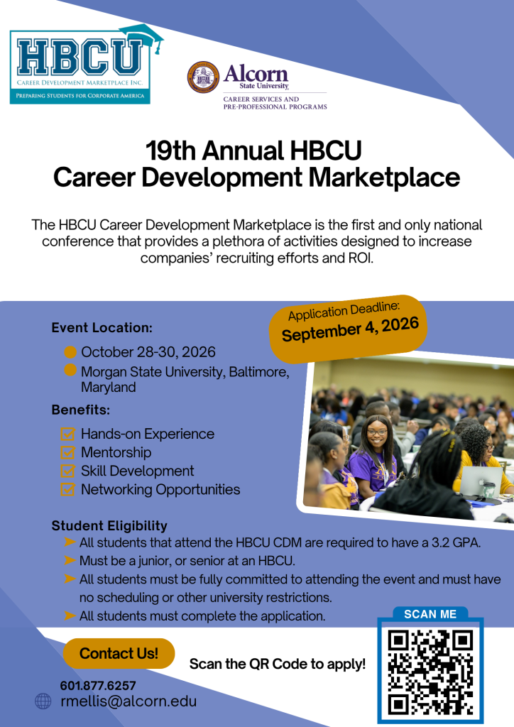 HBCU marketplace conference application flyer