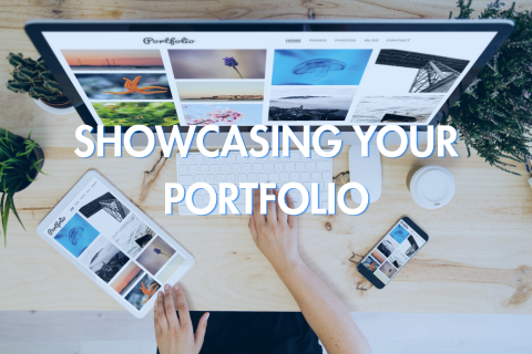 Computer showing portfolio